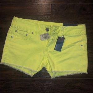 American Eagle neon denim shorts /2